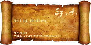Szily Andrea névjegykártya