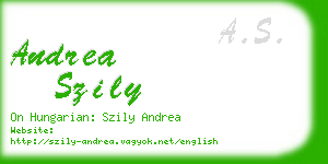 andrea szily business card